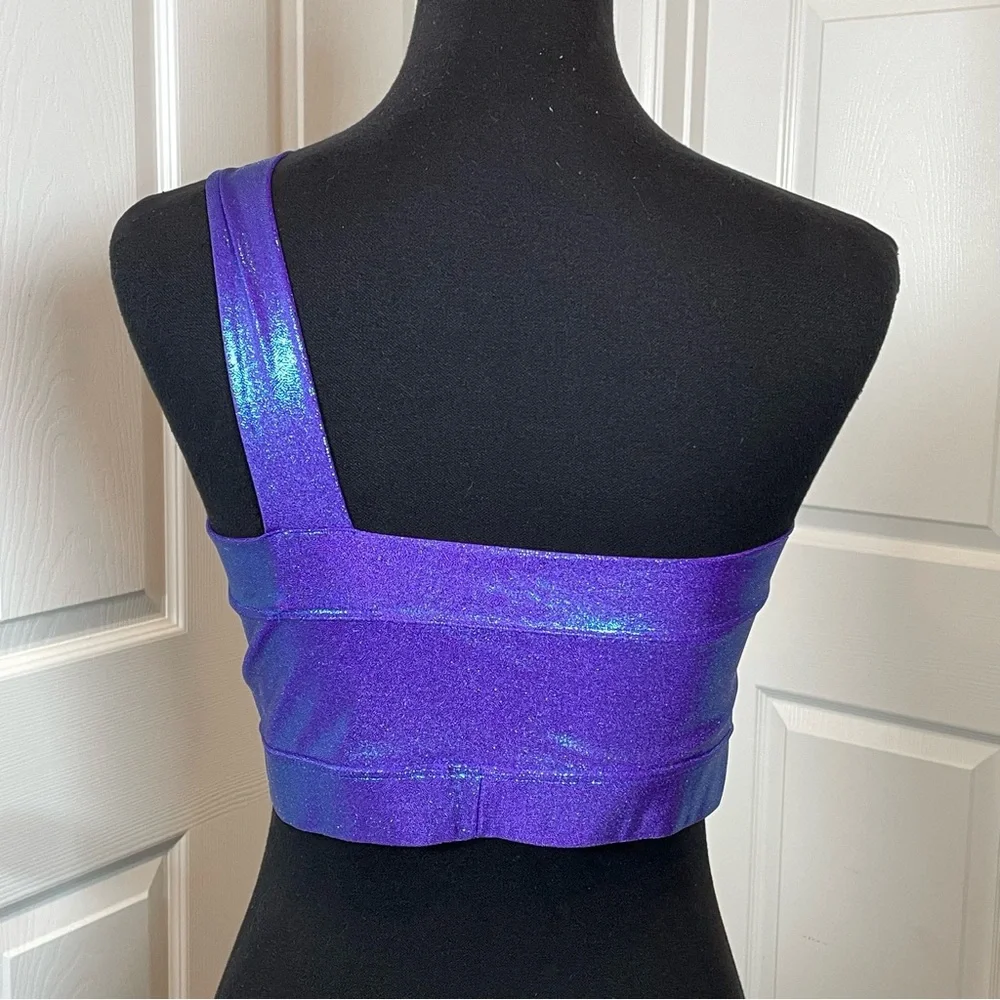 Heroine Sport Y Sports Bra in Metallic-jersey Size Large - Picture 3 of 5